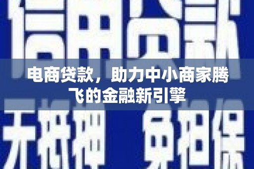 德清电商贷款，助力中小商家腾飞的金融新引擎