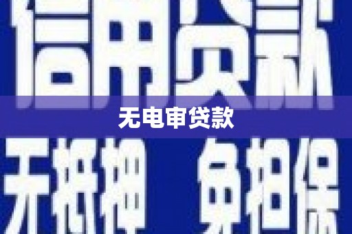 德清无电审贷款