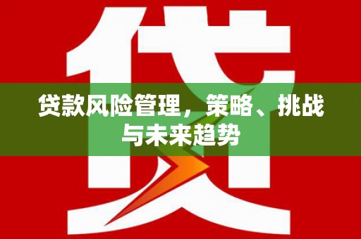 德清贷款风险管理，策略、挑战与未来趋势