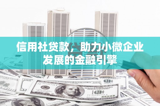 德清信用社贷款，助力小微企业发展的金融引擎