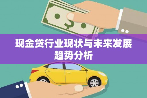 德清现金贷行业现状与未来发展趋势分析