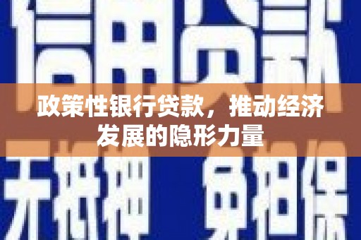 德清政策性银行贷款，推动经济发展的隐形力量