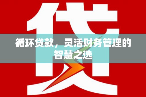 德清循环贷款，灵活财务管理的智慧之选