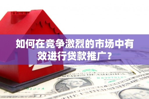 德清如何在竞争激烈的市场中有效进行贷款推广？