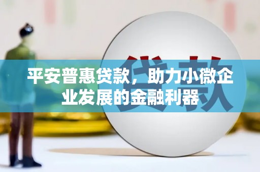 德清平安普惠贷款，助力小微企业发展的金融利器