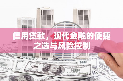 德清信用贷款，现代金融的便捷之选与风险控制
