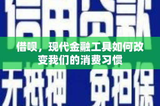 德清借呗，现代金融工具如何改变我们的消费习惯