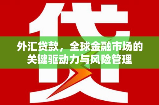 德清外汇贷款，全球金融市场的关键驱动力与风险管理