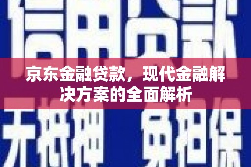 德清京东金融贷款，现代金融解决方案的全面解析
