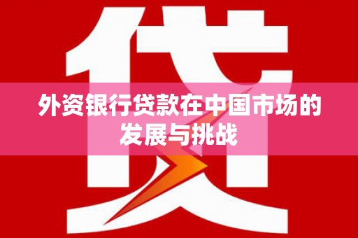 德清外资银行贷款在中国市场的发展与挑战