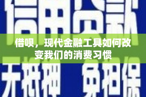 德清借呗，现代金融工具如何改变我们的消费习惯
