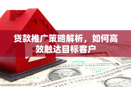 德清贷款推广策略解析，如何高效触达目标客户