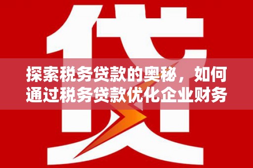德清探索税务贷款的奥秘，如何通过税务贷款优化企业财务