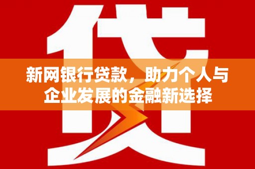 德清新网银行贷款，助力个人与企业发展的金融新选择
