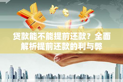 德清贷款能不能提前还款？全面解析提前还款的利与弊