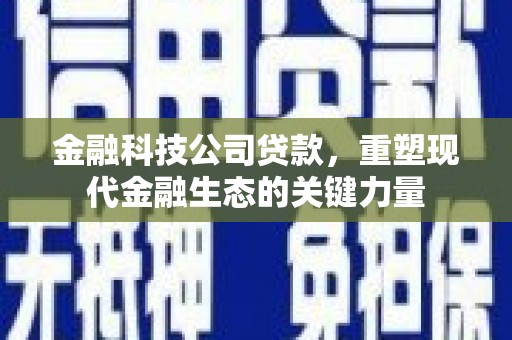 德清金融科技公司贷款，重塑现代金融生态的关键力量
