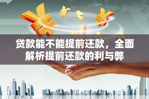 德清贷款能不能提前还款，全面解析提前还款的利与弊